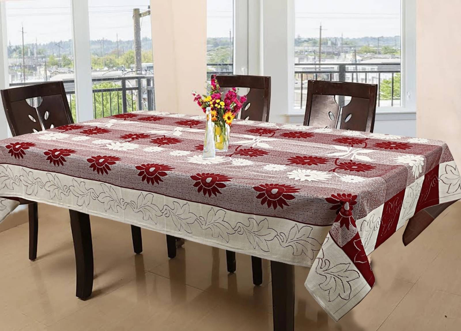 DPA Collection Printed Cotton 6 Seater Rectangle Table Cover ( 229 x 152 ) cm Pack of 1 Multi     			DPA Collection Printed Cotton 6 Seater Rectangle Table Cover ( 229 x 152 ) cm Pack of 1 Multi
