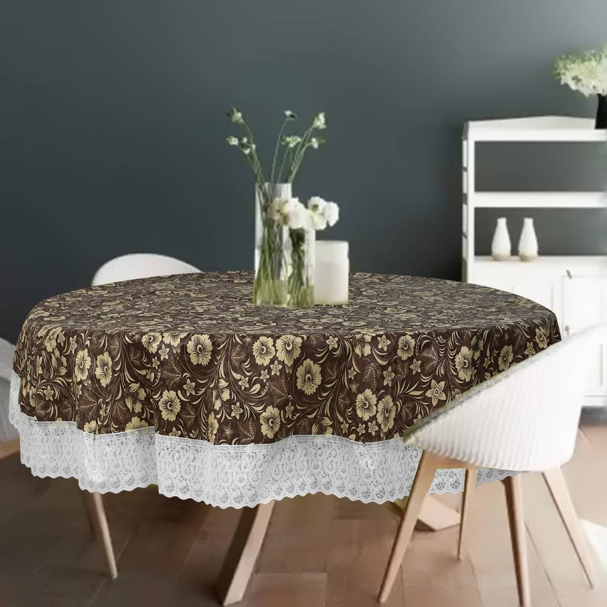     			DPA Collection Printed PVC 4 Seater Rectangle Table Cover ( 152 x 152 ) cm Pack of 1 Multi