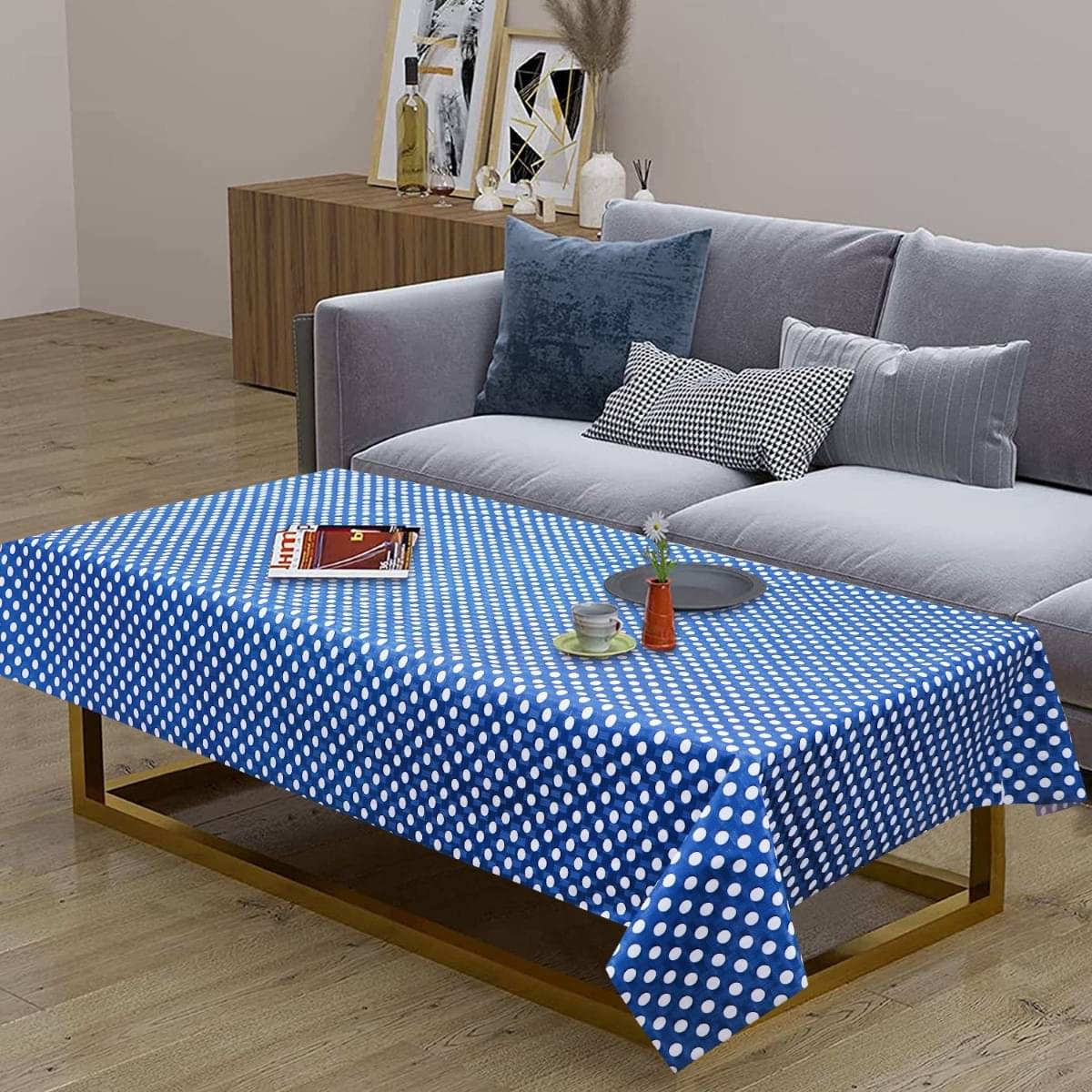 DPA Collection Printed PVC 4 Seater Rectangle Table Cover ( 137 x 91 ) cm Pack of 1 Blue DPA Collection Printed PVC 4 Seater Rectangle Table Cover ( 137 x 91 ) cm Pack of 1 Blue