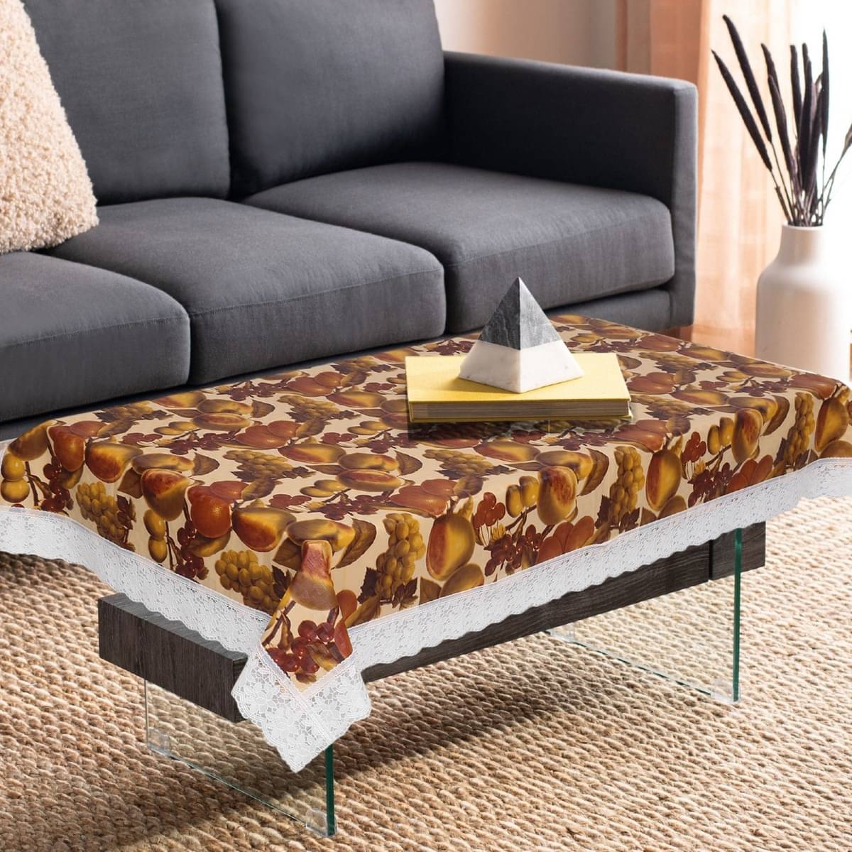 DPA Collection Printed PVC 4 Seater Rectangle Table Cover ( 152 x 102 ) cm Pack of 1 Brown DPA Collection Printed PVC 4 Seater Rectangle Table Cover ( 152 x 102 ) cm Pack of 1 Brown