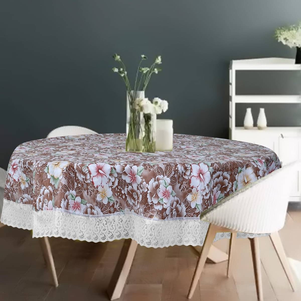 DPA Collection Printed PVC 4 Seater Rectangle Table Cover ( 152 x 152 ) cm Pack of 1 Brown DPA Collection Printed PVC 4 Seater Rectangle Table Cover ( 152 x 152 ) cm Pack of 1 Brown