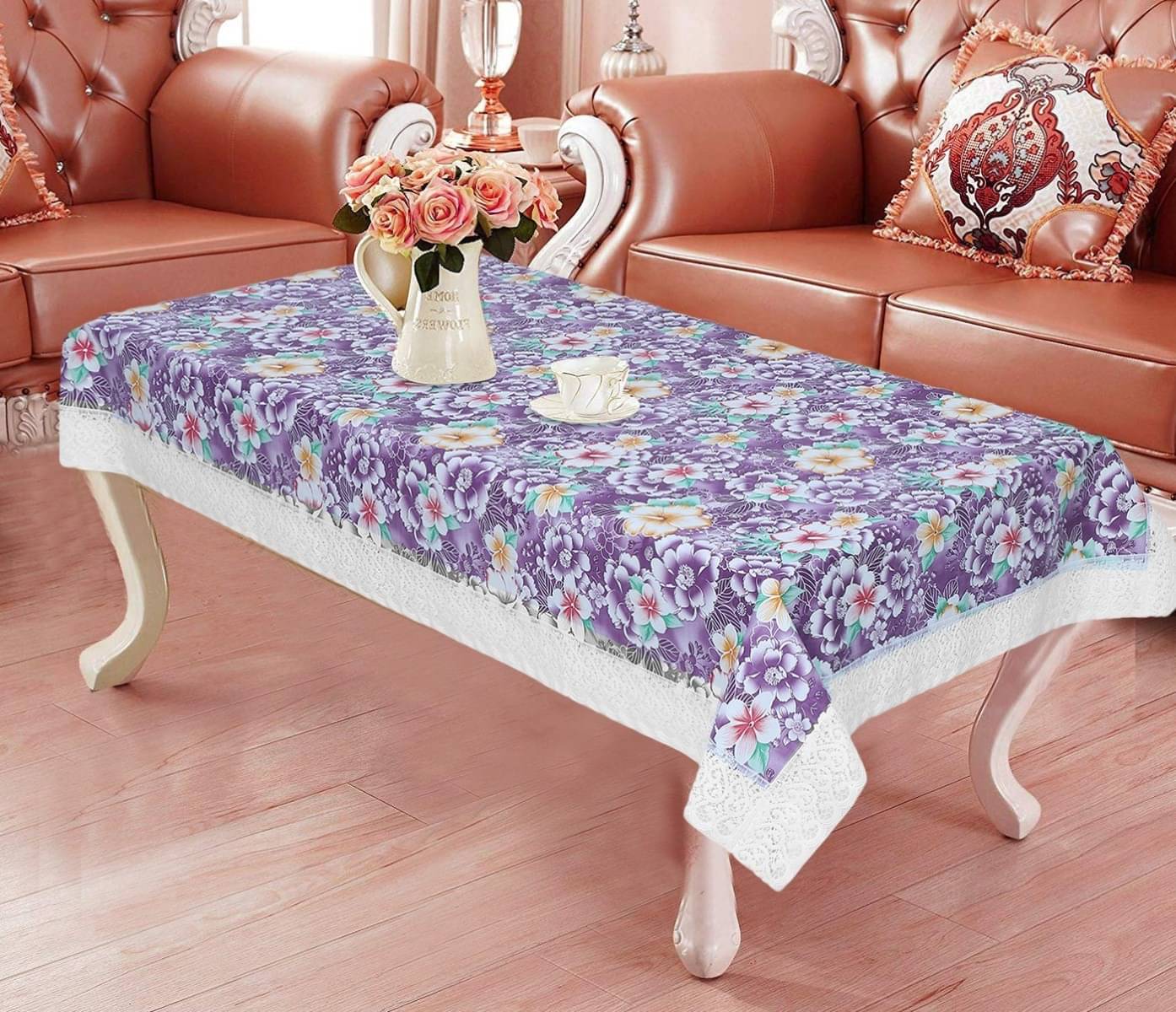 DPA Collection Printed PVC 4 Seater Rectangle Table Cover ( 152 x 102 ) cm Pack of 1 Purple DPA Collection Printed PVC 4 Seater Rectangle Table Cover ( 152 x 102 ) cm Pack of 1 Purple