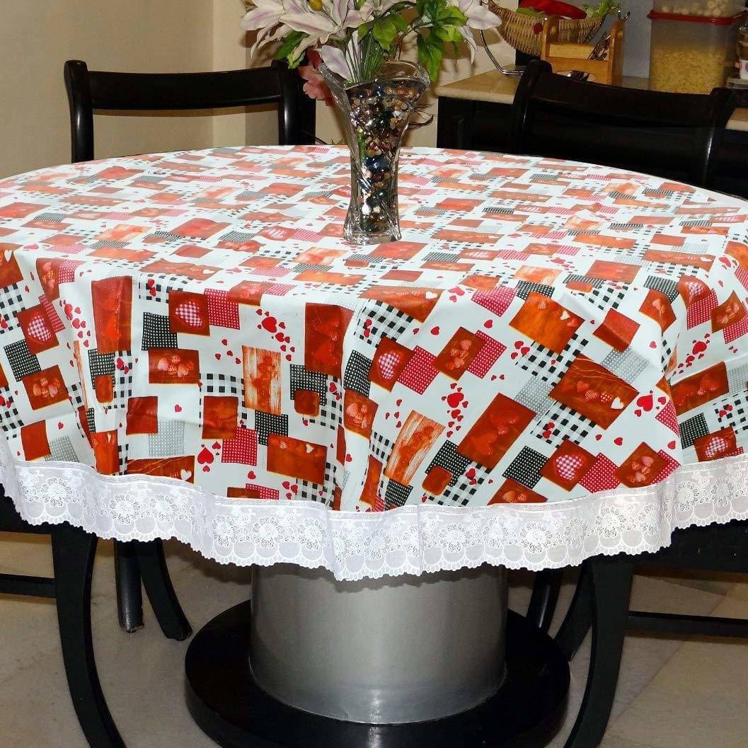 DPA Collection Printed PVC 4 Seater Rectangle Table Cover ( 152 x 152 ) cm Pack of 1 White DPA Collection Printed PVC 4 Seater Rectangle Table Cover ( 152 x 152 ) cm Pack of 1 White