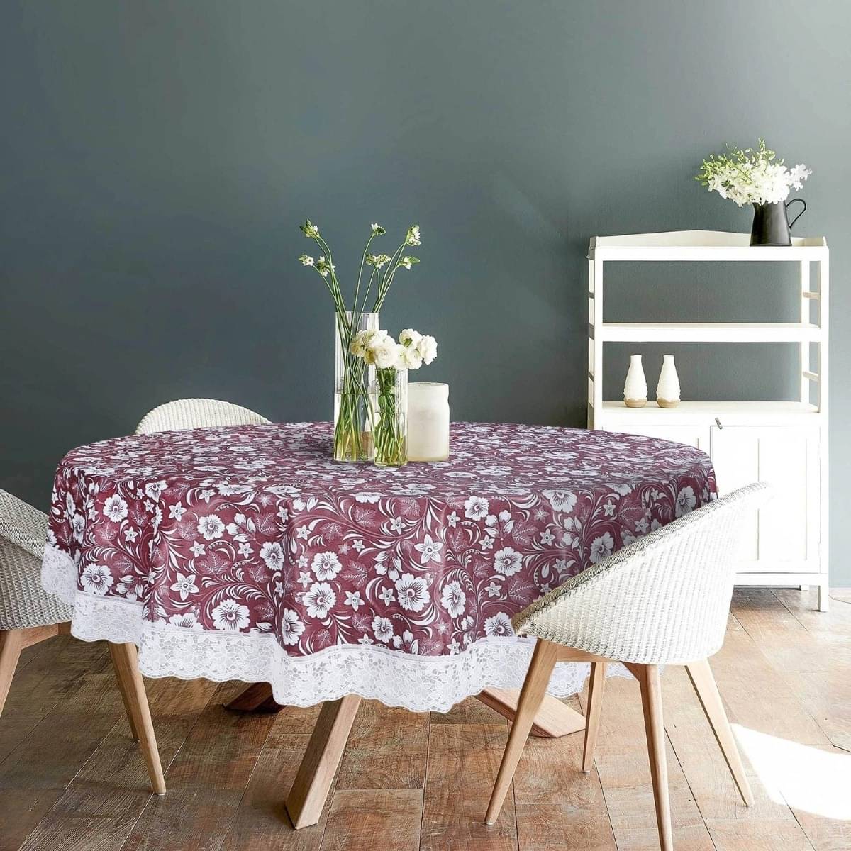 DPA Collection Printed PVC 4 Seater Round Table Cover ( 152 x 152 ) cm Pack of 1 Multi DPA Collection Printed PVC 4 Seater Round Table Cover ( 152 x 152 ) cm Pack of 1 Multi