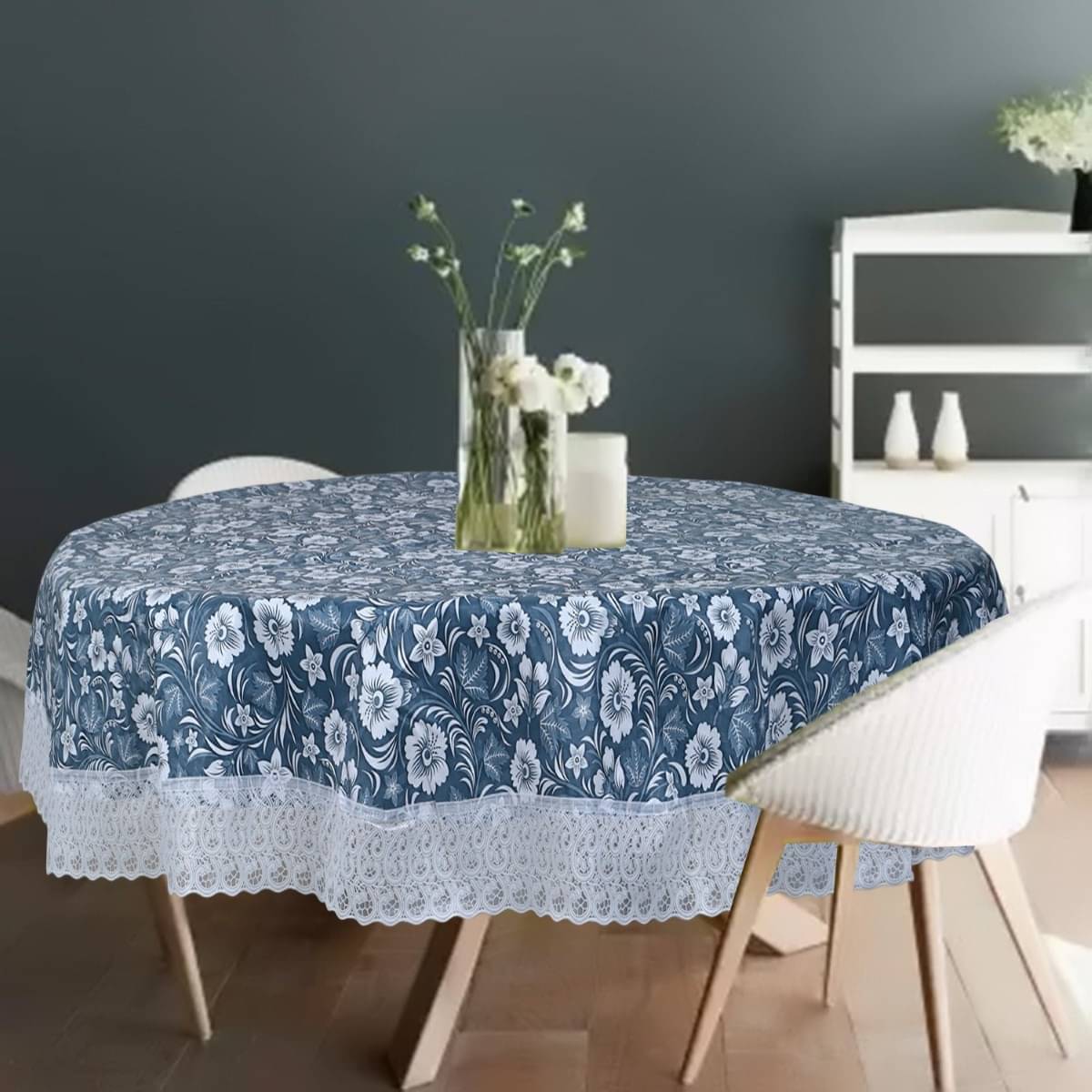 DPA Collection Printed PVC 4 Seater Rectangle Table Cover ( 152 x 152 ) cm Pack of 1 Blue DPA Collection Printed PVC 4 Seater Rectangle Table Cover ( 152 x 152 ) cm Pack of 1 Blue