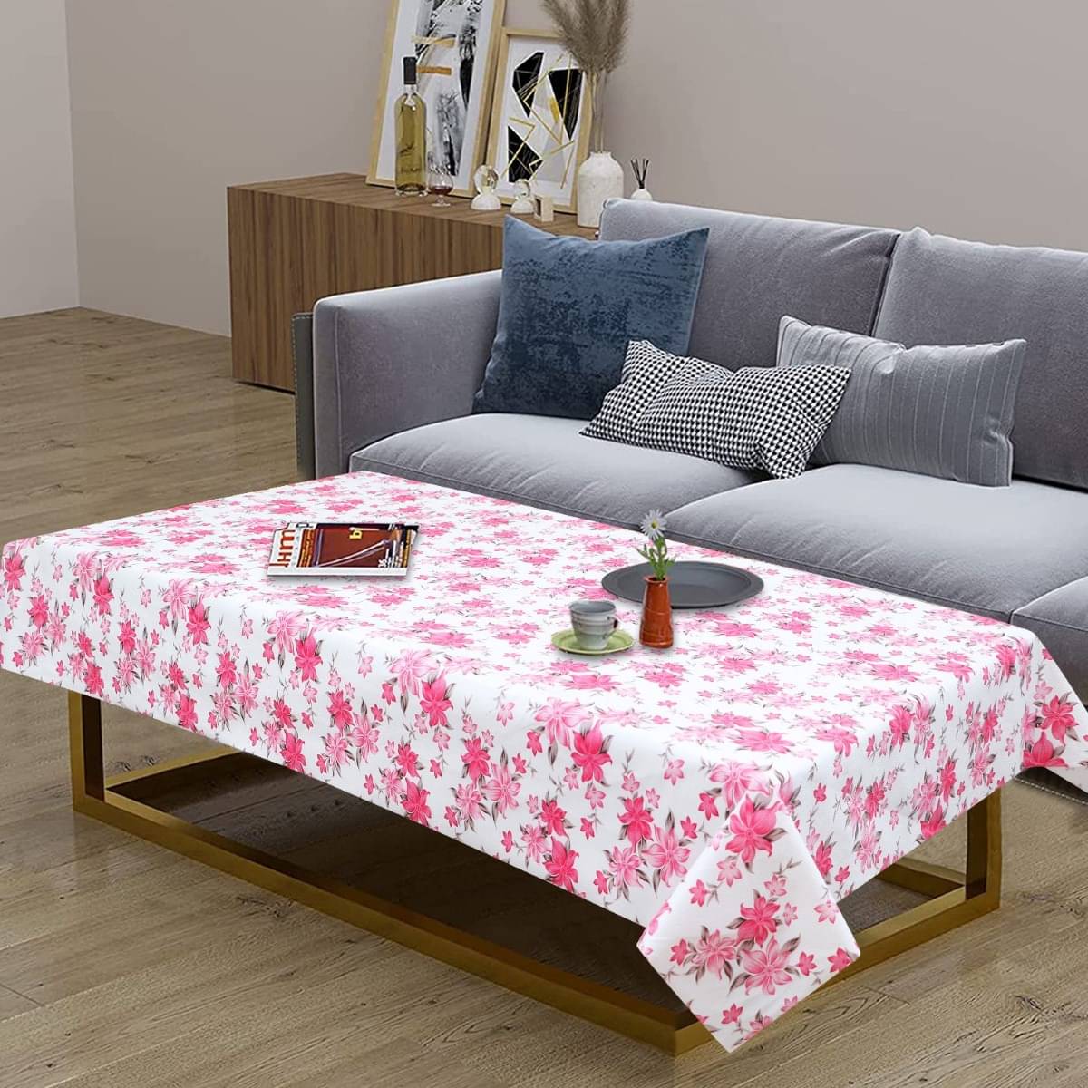 DPA Collection Printed PVC 4 Seater Rectangle Table Cover ( 137 x 91 ) cm Pack of 1 Pink DPA Collection Printed PVC 4 Seater Rectangle Table Cover ( 137 x 91 ) cm Pack of 1 Pink