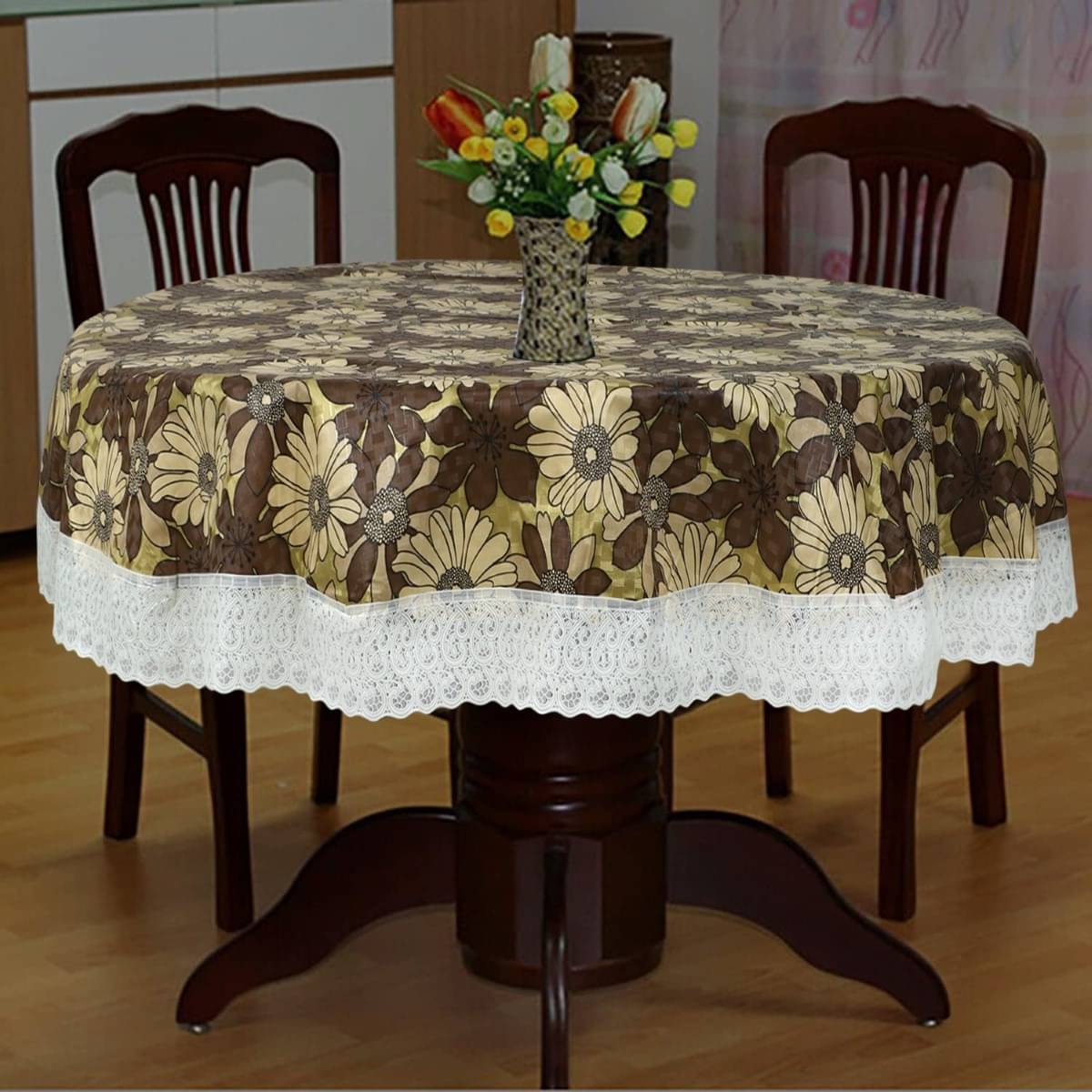 DPA Collection Printed PVC 4 Seater Rectangle Table Cover ( 152 x 152 ) cm Pack of 1 Brown DPA Collection Printed PVC 4 Seater Rectangle Table Cover ( 152 x 152 ) cm Pack of 1 Brown