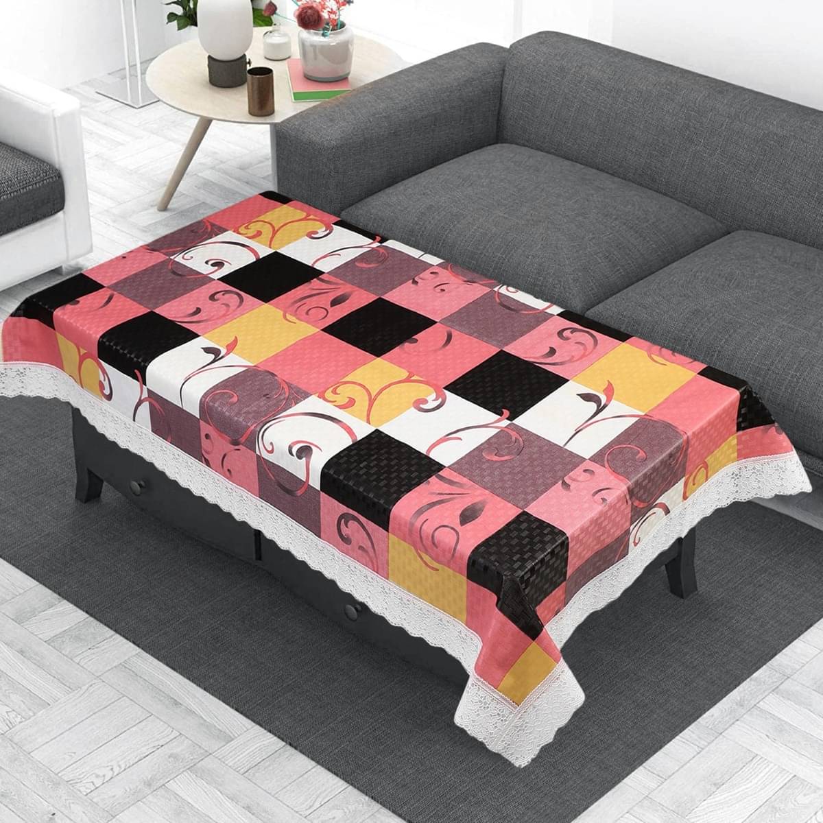    			DPA Collection Printed PVC 4 Seater Rectangle Table Cover ( 152 x 102 ) cm Pack of 1 Multi