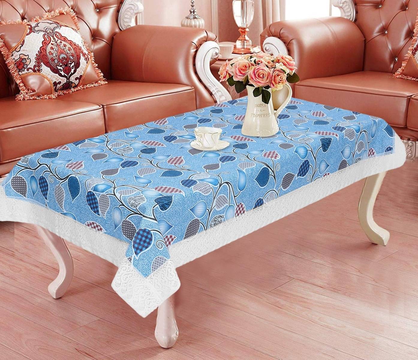 DPA Collection Printed PVC 4 Seater Rectangle Table Cover ( 152 x 102 ) cm Pack of 1 Blue DPA Collection Printed PVC 4 Seater Rectangle Table Cover ( 152 x 102 ) cm Pack of 1 Blue
