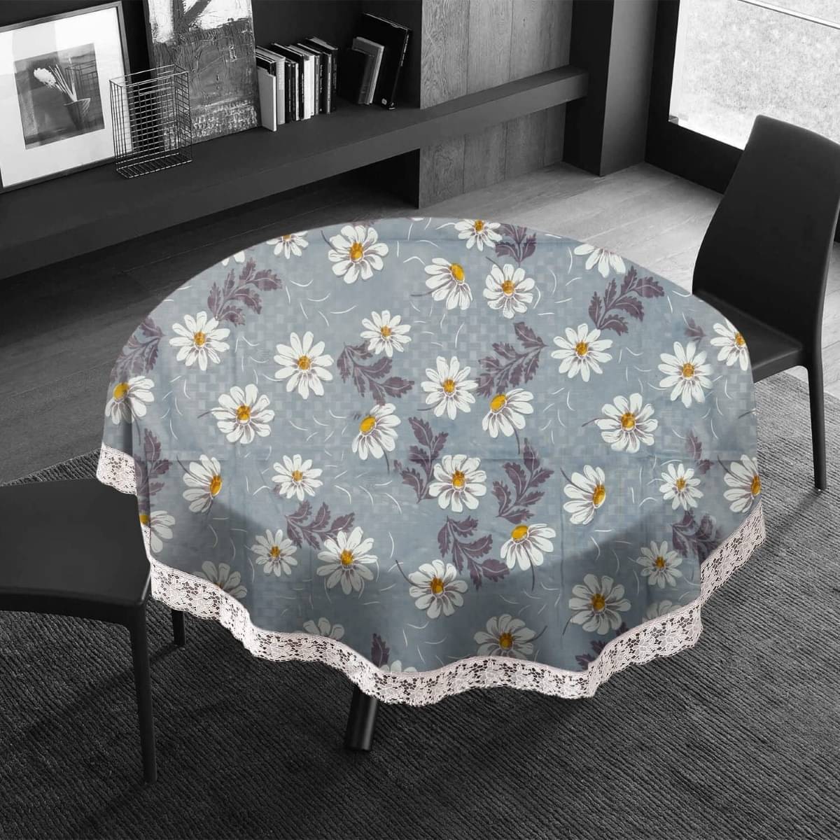 DPA Collection Printed PVC 4 Seater Round Table Cover ( 152 x 152 ) cm Pack of 1 Blue DPA Collection Printed PVC 4 Seater Round Table Cover ( 152 x 152 ) cm Pack of 1 Blue