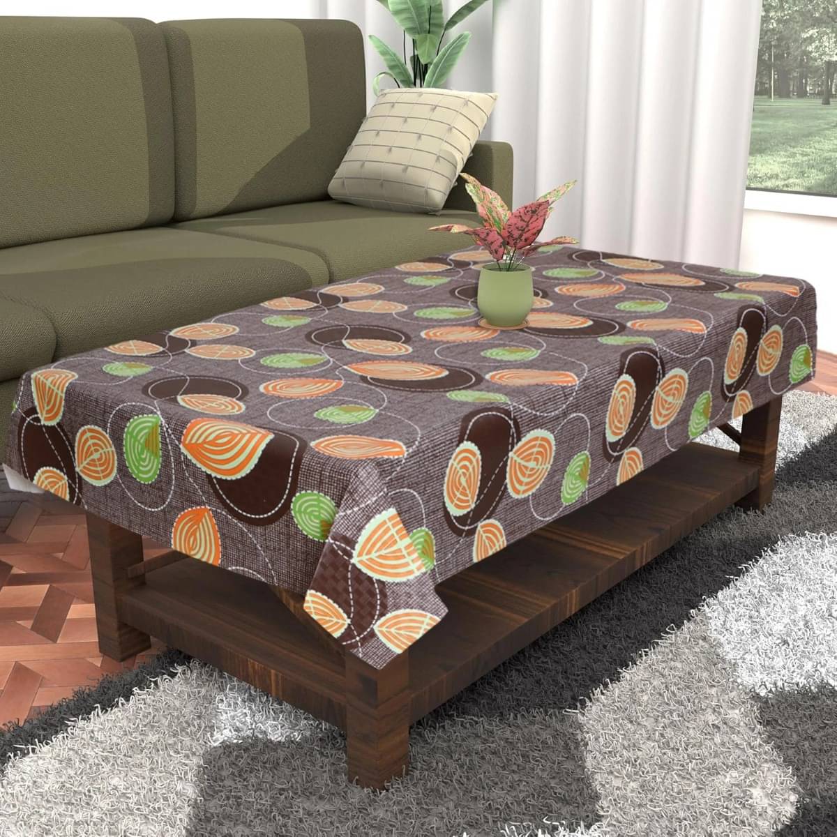     			DPA Collection Printed PVC 4 Seater Rectangle Table Cover ( 137 x 91 ) cm Pack of 1 Purple