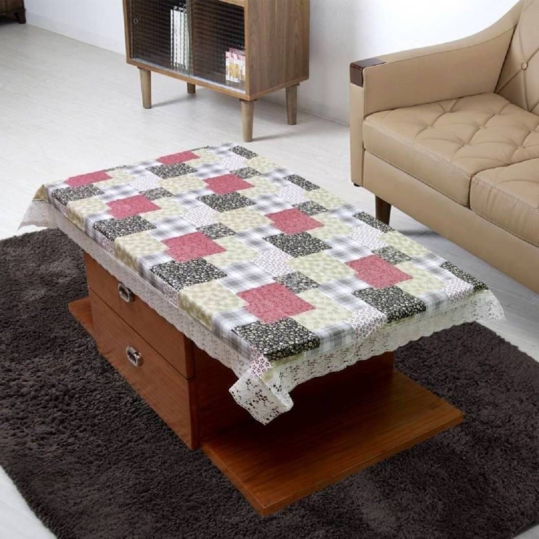     			DPA Collection Printed PVC 4 Seater Rectangle Table Cover ( 152 x 102 ) cm Pack of 1 Multi
