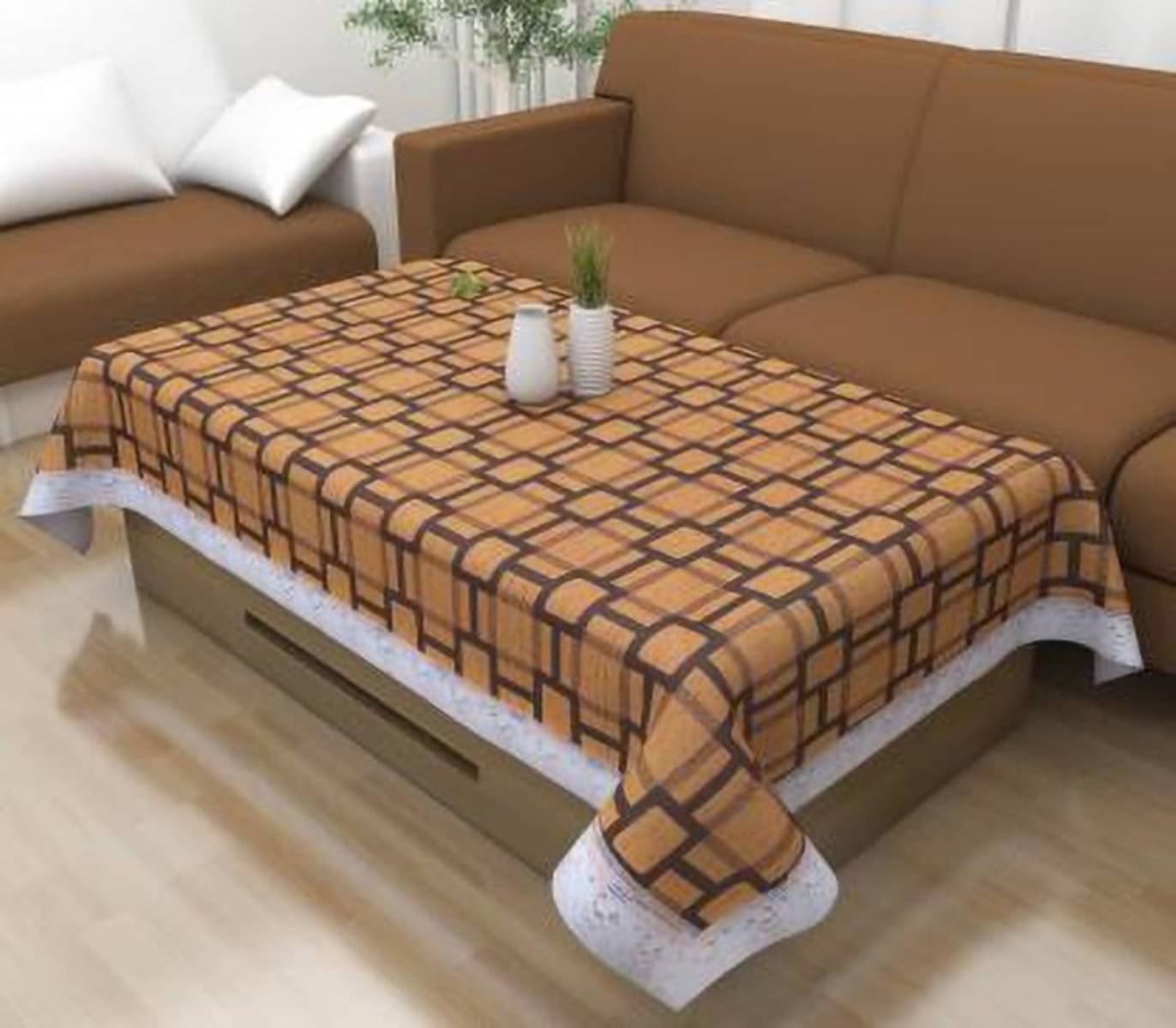DPA Collection Printed PVC 4 Seater Rectangle Table Cover ( 152 x 102 ) cm Pack of 1 Beige DPA Collection Printed PVC 4 Seater Rectangle Table Cover ( 152 x 102 ) cm Pack of 1 Beige