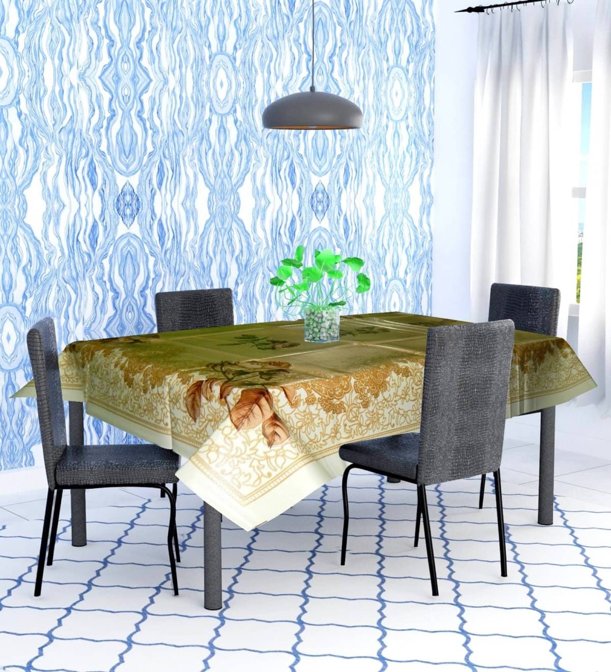 DPA Collection Printed PVC 4 Seater Rectangle Table Cover ( 152 x 102 ) cm Pack of 1 Multi DPA Collection Printed PVC 4 Seater Rectangle Table Cover ( 152 x 102 ) cm Pack of 1 Multi