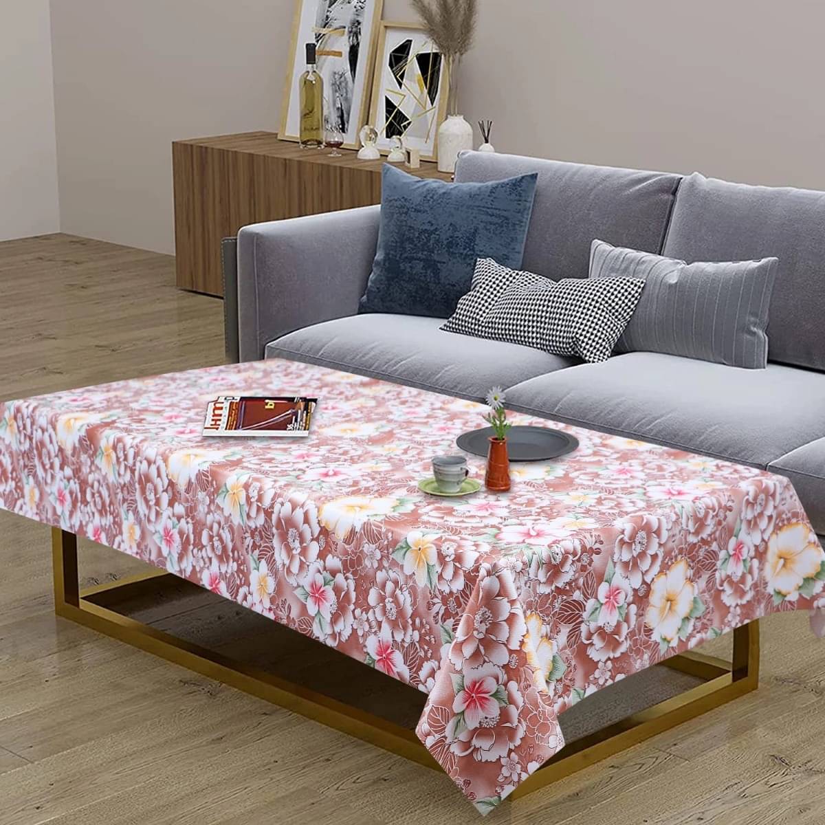     			DPA Collection Printed PVC 4 Seater Rectangle Table Cover ( 137 x 91 ) cm Pack of 1 Multi
