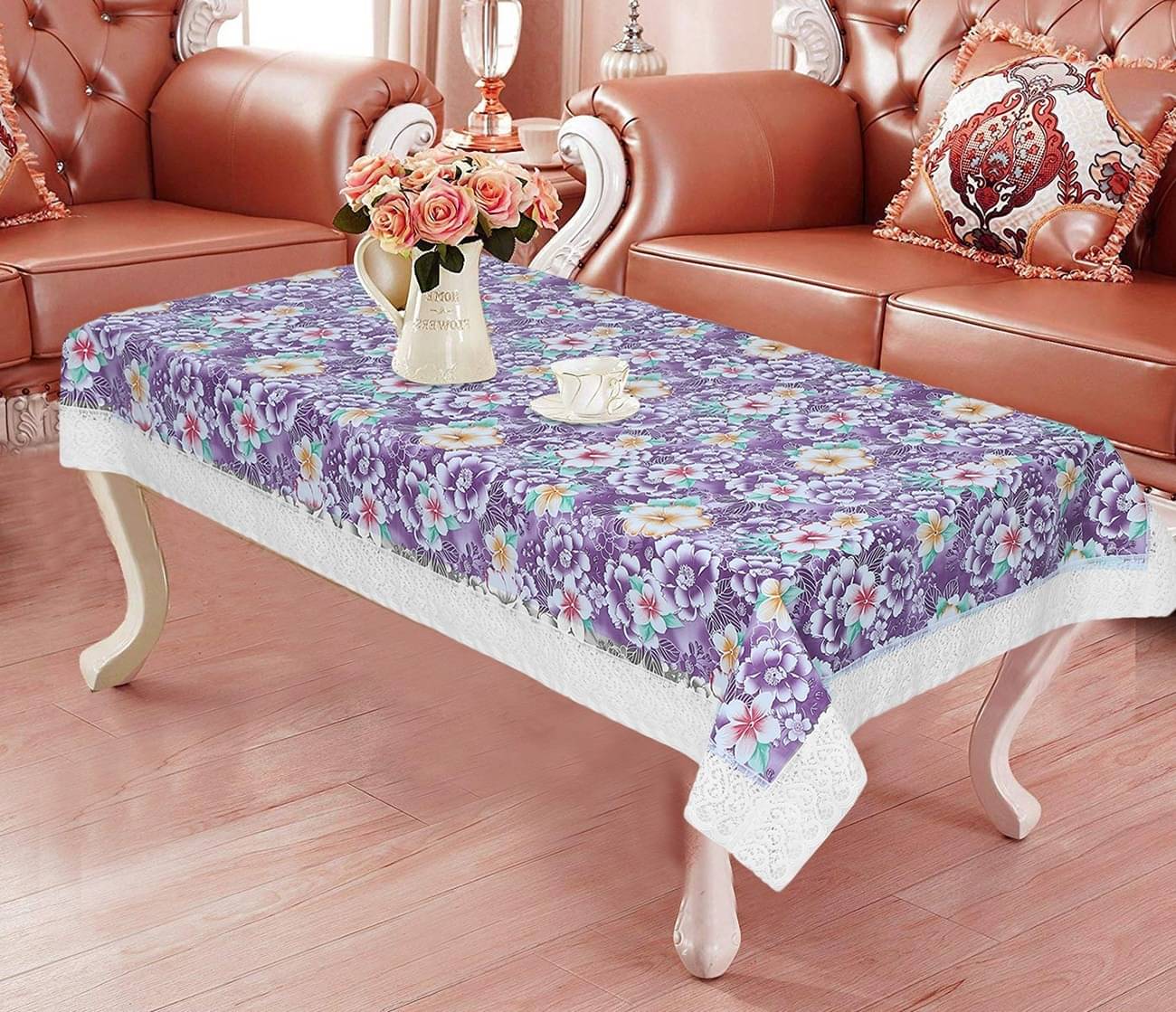 DPA Collection Printed PVC 4 Seater Rectangle Table Cover ( 152 x 102 ) cm Pack of 1 Purple DPA Collection Printed PVC 4 Seater Rectangle Table Cover ( 152 x 102 ) cm Pack of 1 Purple
