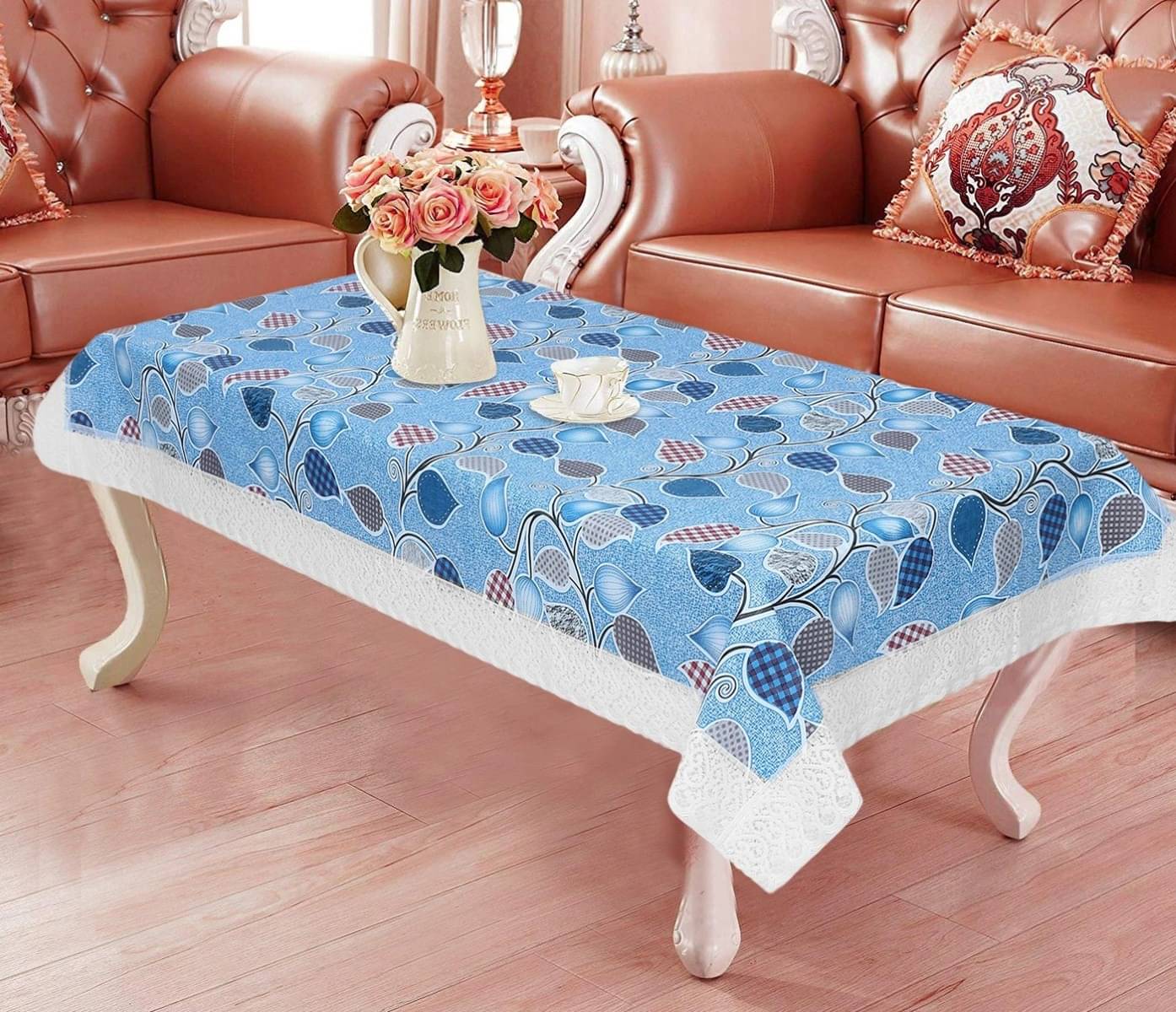 DPA Collection Printed PVC 4 Seater Rectangle Table Cover ( 152 x 102 ) cm Pack of 1 Blue DPA Collection Printed PVC 4 Seater Rectangle Table Cover ( 152 x 102 ) cm Pack of 1 Blue