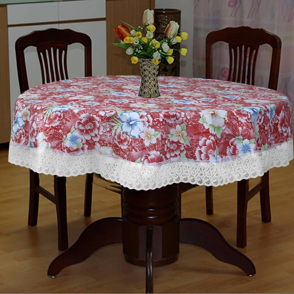 DPA Collection Printed PVC 4 Seater Rectangle Table Cover ( 152 x 152 ) cm Pack of 1 Pink DPA Collection Printed PVC 4 Seater Rectangle Table Cover ( 152 x 152 ) cm Pack of 1 Pink
