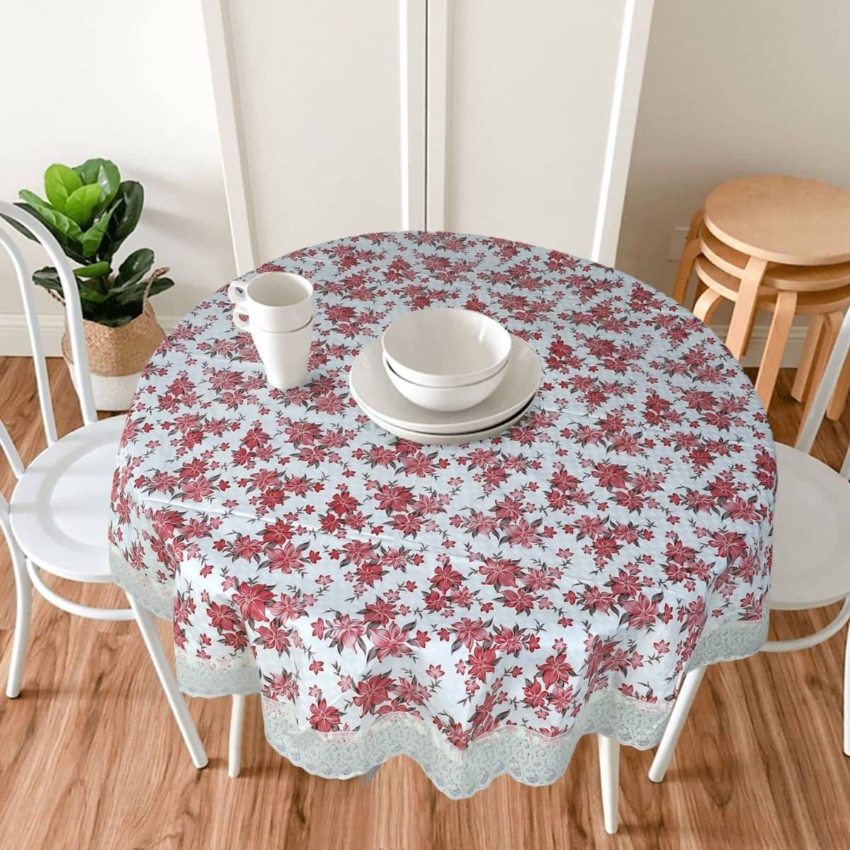 DPA Collection Printed PVC 4 Seater Rectangle Table Cover ( 152 x 152 ) cm Pack of 1 Pink DPA Collection Printed PVC 4 Seater Rectangle Table Cover ( 152 x 152 ) cm Pack of 1 Pink