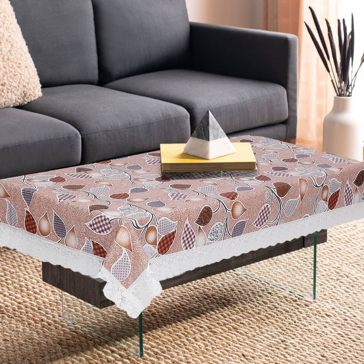 DPA Collection Printed PVC 4 Seater Rectangle Table Cover ( 152 x 102 ) cm Pack of 1 Beige DPA Collection Printed PVC 4 Seater Rectangle Table Cover ( 152 x 102 ) cm Pack of 1 Beige