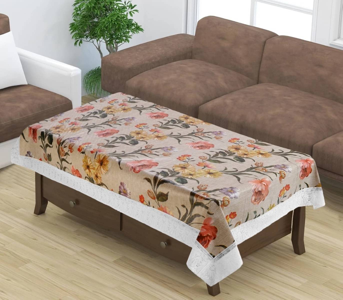     			DPA Collection Printed PVC 4 Seater Rectangle Table Cover ( 152 x 102 ) cm Pack of 1 Green
