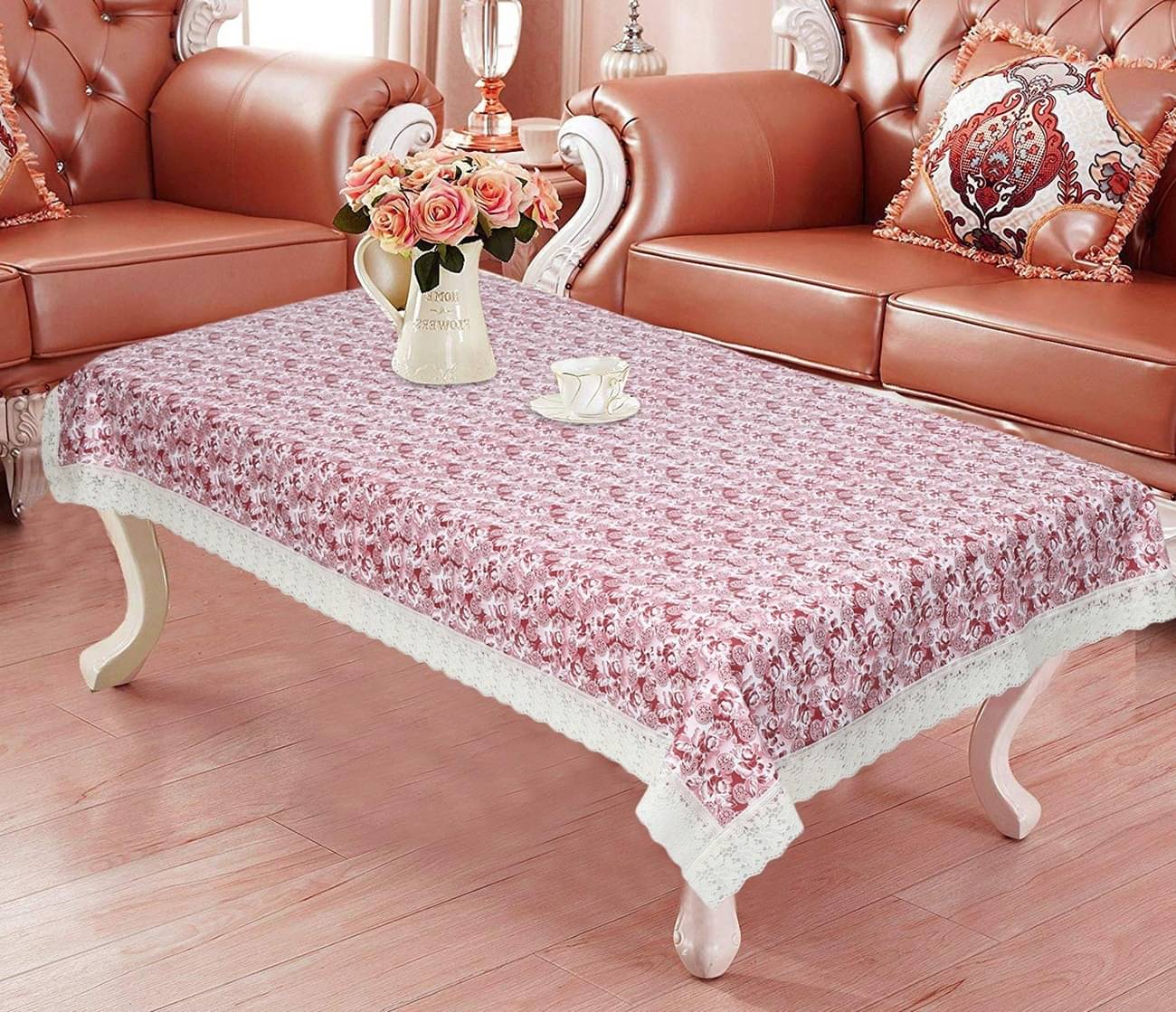 DPA Collection Printed PVC 4 Seater Rectangle Table Cover ( 152 x 102 ) cm Pack of 1 Pink DPA Collection Printed PVC 4 Seater Rectangle Table Cover ( 152 x 102 ) cm Pack of 1 Pink