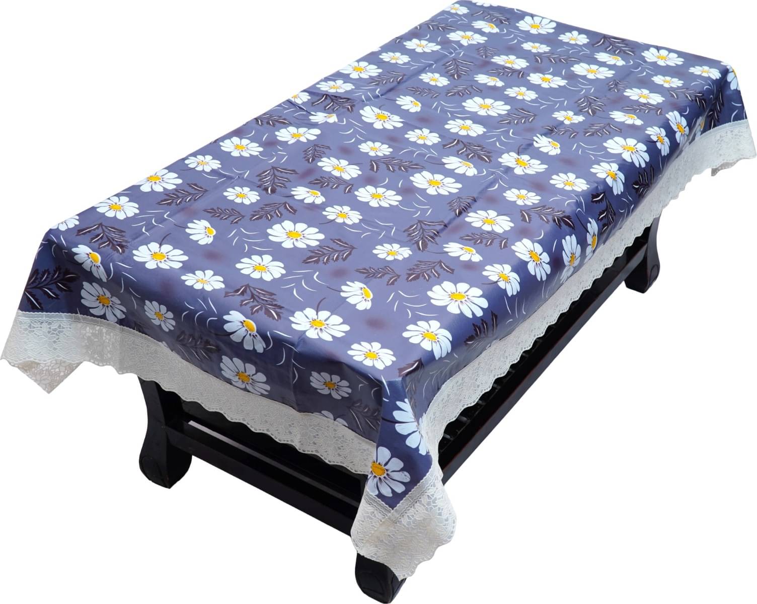     			DPA Collection Printed PVC 4 Seater Rectangle Table Cover ( 152 x 102 ) cm Pack of 1 Blue