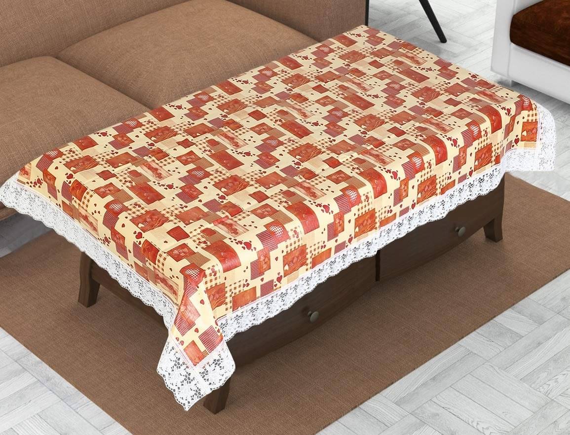     			DPA Collection Printed PVC 4 Seater Rectangle Table Cover ( 152 x 102 ) cm Pack of 1 Beige