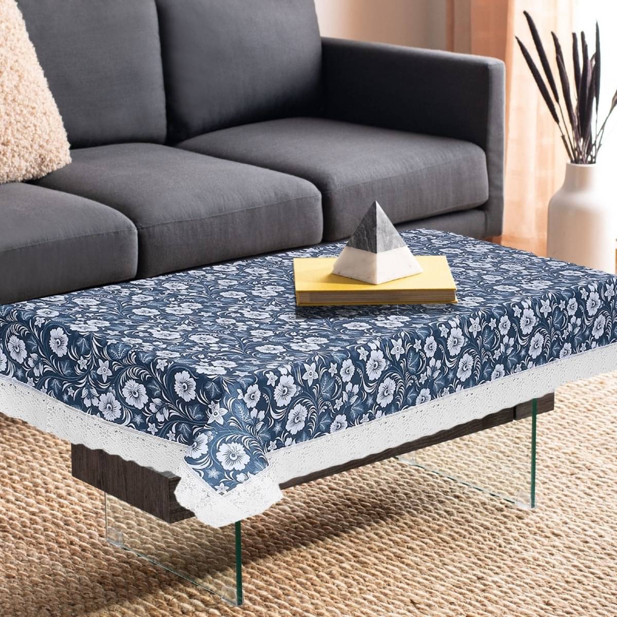 DPA Collection Printed PVC 4 Seater Rectangle Table Cover ( 152 x 102 ) cm Pack of 1 Blue DPA Collection Printed PVC 4 Seater Rectangle Table Cover ( 152 x 102 ) cm Pack of 1 Blue