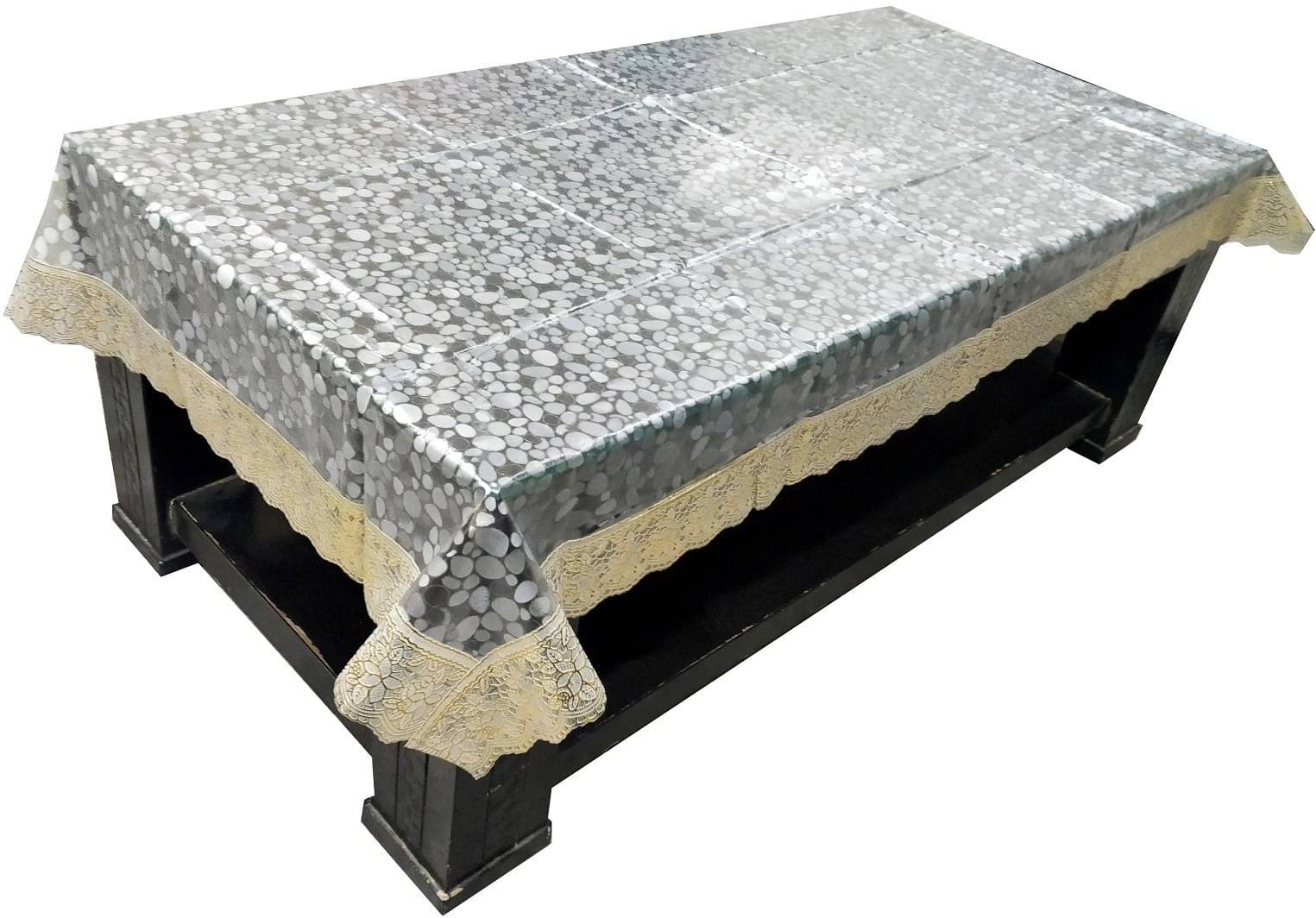 DPA Collection Printed PVC 4 Seater Rectangle Table Cover ( 152 x 102 ) cm Pack of 1 Silver DPA Collection Printed PVC 4 Seater Rectangle Table Cover ( 152 x 102 ) cm Pack of 1 Silver