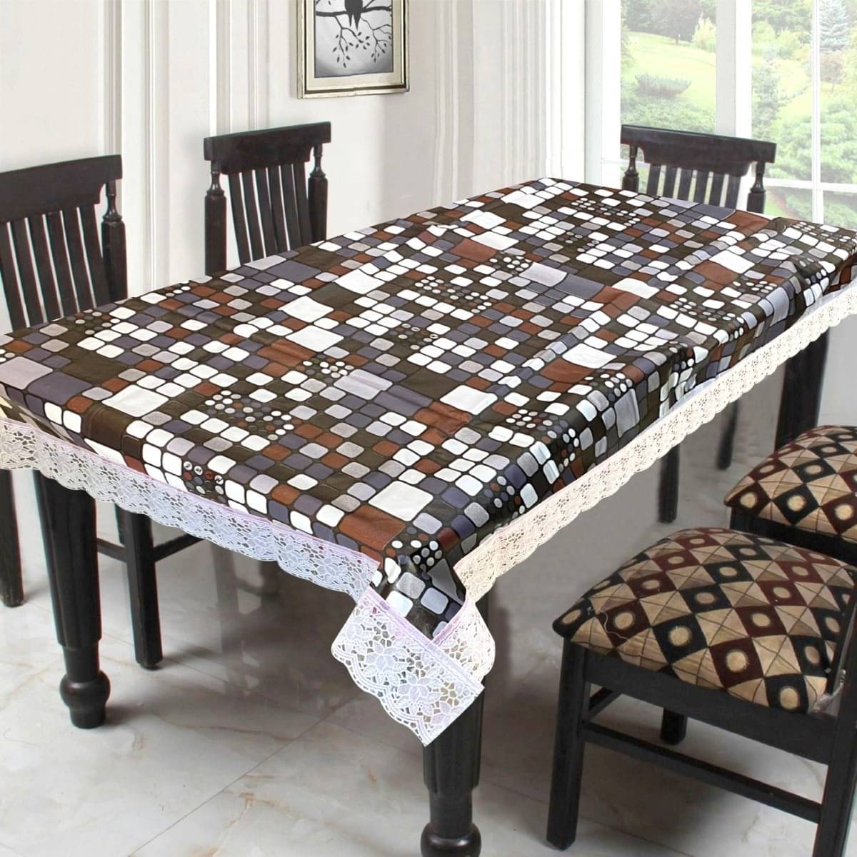     			DPA Collection Printed PVC 6 Seater Rectangle Table Cover ( 229 x 152 ) cm Pack of 1 Multi