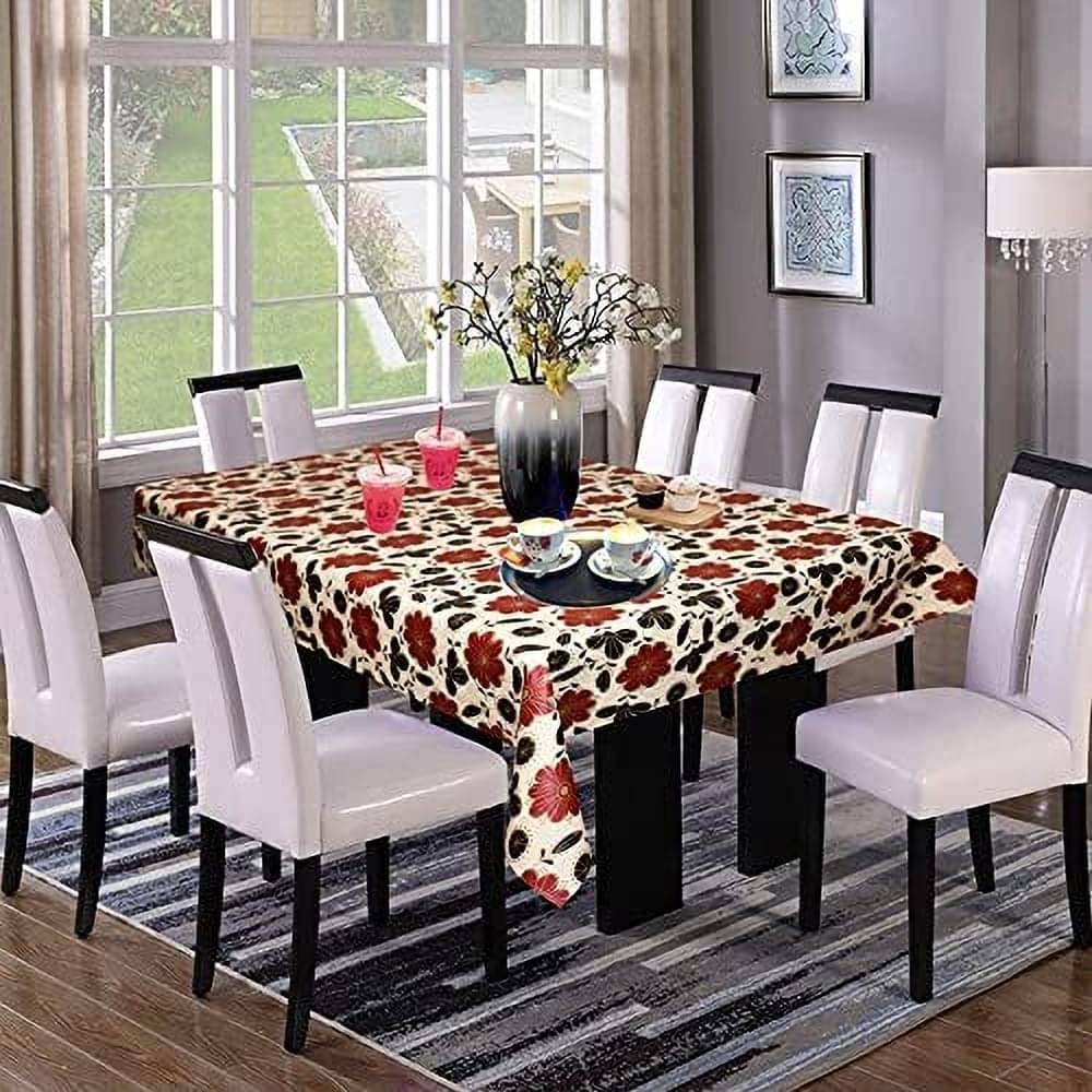 DPA Collection Printed PVC 6 Seater Rectangle Table Cover ( 198 x 136 ) cm Pack of 1 Beige DPA Collection Printed PVC 6 Seater Rectangle Table Cover ( 198 x 136 ) cm Pack of 1 Beige