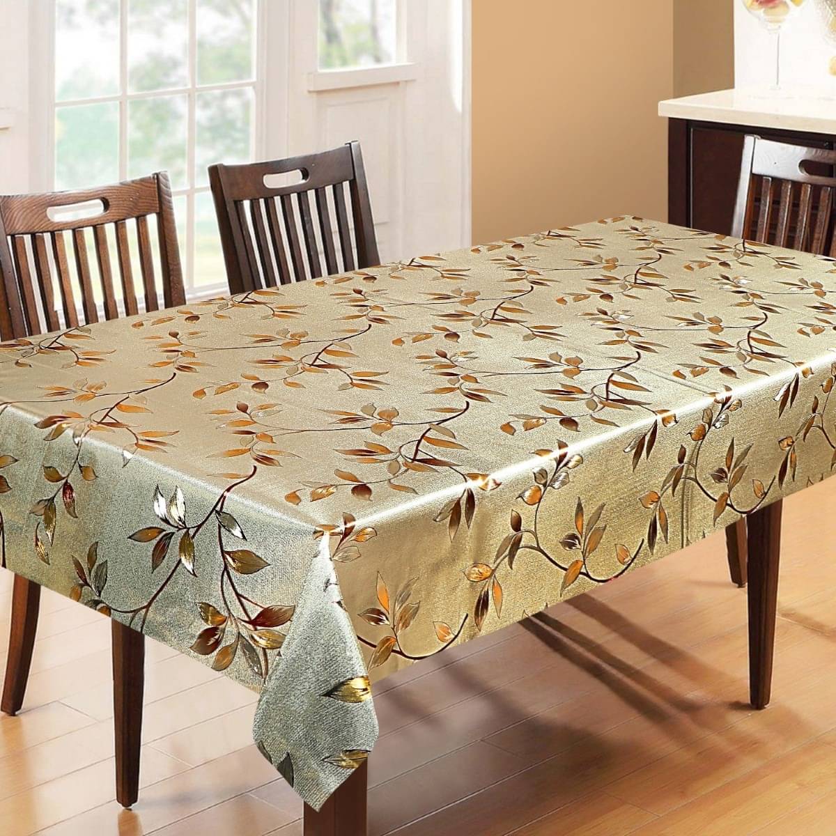 DPA Collection Printed PVC 6 Seater Rectangle Table Cover ( 198 x 137 ) cm Pack of 1 Gold DPA Collection Printed PVC 6 Seater Rectangle Table Cover ( 198 x 137 ) cm Pack of 1 Gold