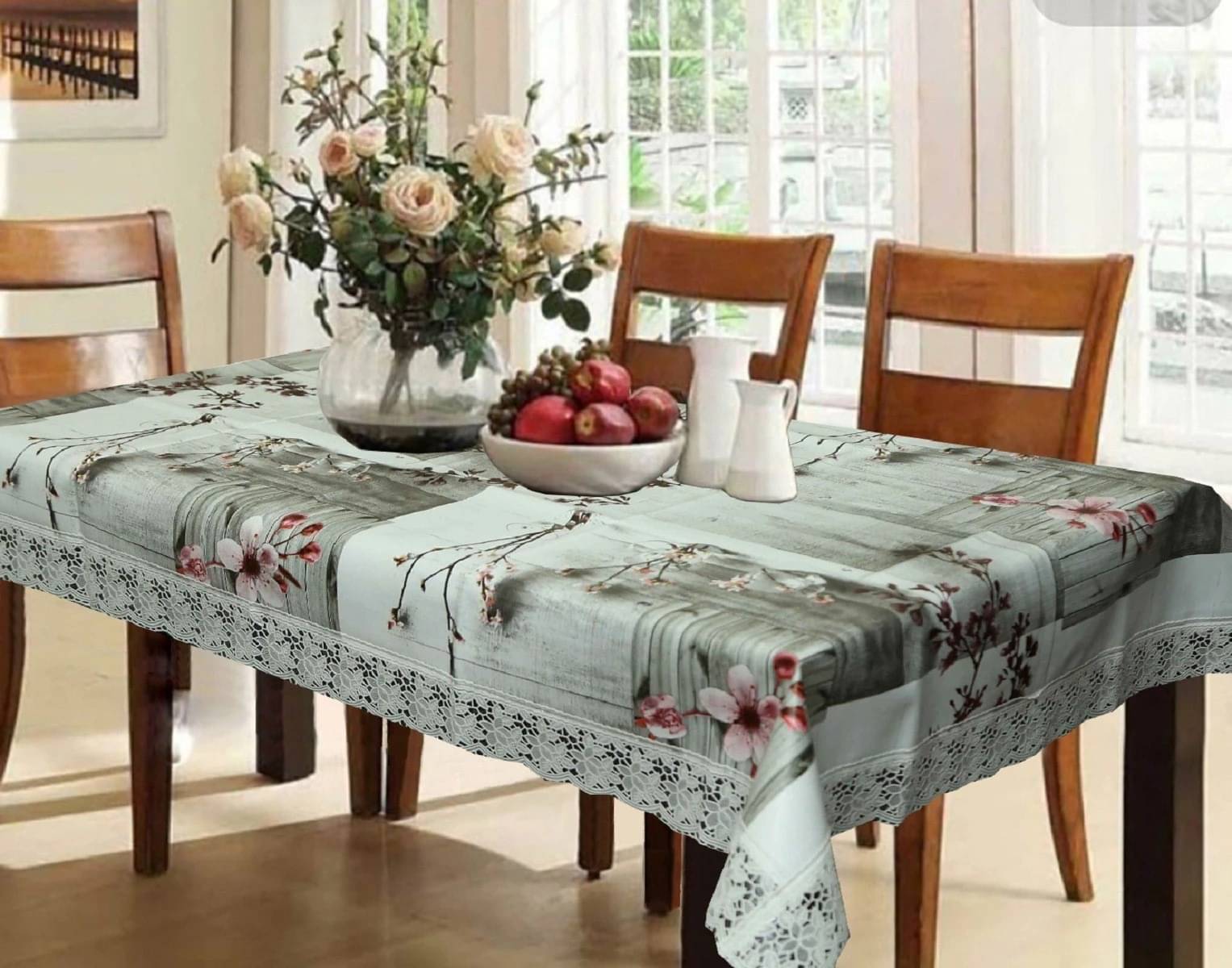 DPA Collection Printed PVC 6 Seater Rectangle Table Cover ( 229 x 152 ) cm Pack of 1 Gray DPA Collection Printed PVC 6 Seater Rectangle Table Cover ( 229 x 152 ) cm Pack of 1 Gray