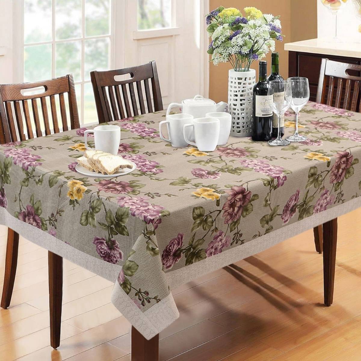 DPA Collection Printed PVC 6 Seater Rectangle Table Cover ( 229 x 152 ) cm Pack of 1 Multi DPA Collection Printed PVC 6 Seater Rectangle Table Cover ( 229 x 152 ) cm Pack of 1 Multi