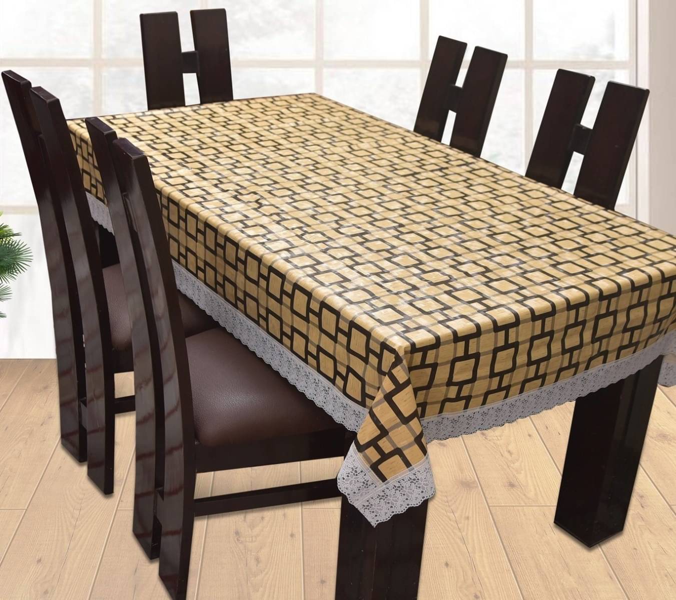     			DPA Collection Printed PVC 6 Seater Rectangle Table Cover ( 229 x 152 ) cm Pack of 1 Multi