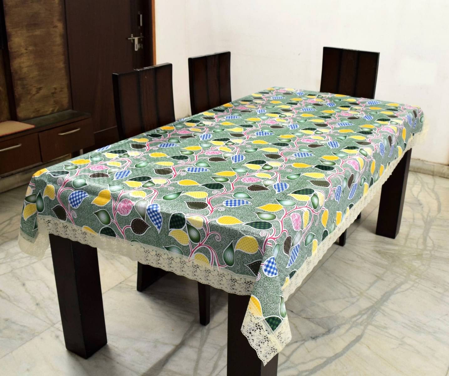 DPA Collection Printed PVC 6 Seater Rectangle Table Cover ( 229 x 152 ) cm Pack of 1 Green DPA Collection Printed PVC 6 Seater Rectangle Table Cover ( 229 x 152 ) cm Pack of 1 Green