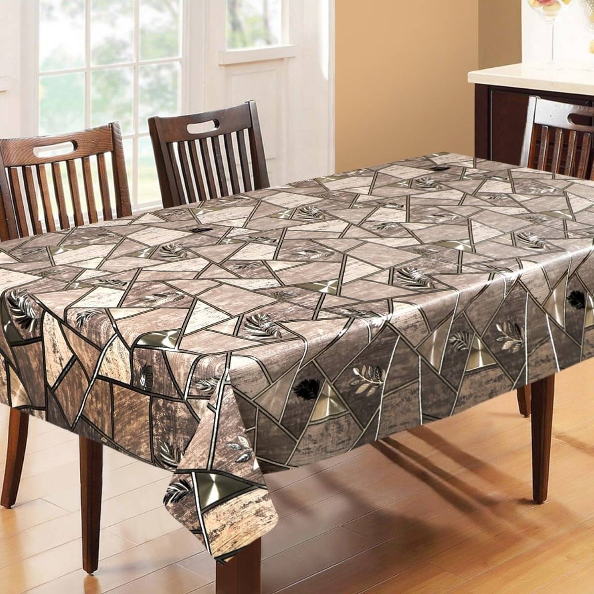     			DPA Collection Printed PVC 6 Seater Rectangle Table Cover ( 198 x 137 ) cm Pack of 1 Multi