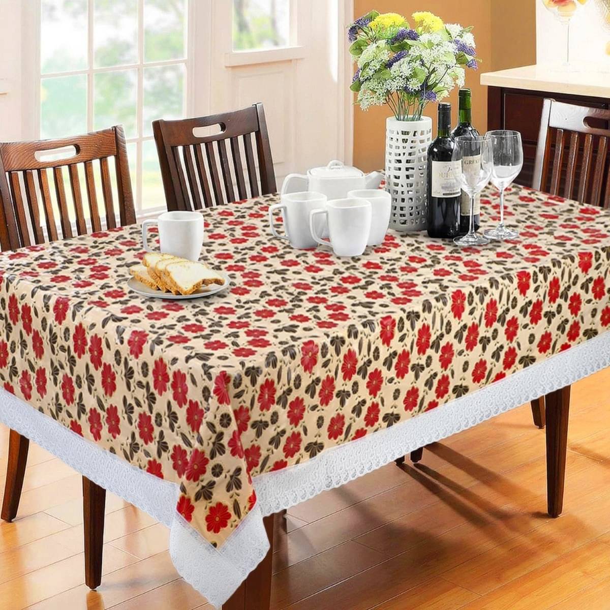 DPA Collection Printed PVC 6 Seater Rectangle Table Cover ( 229 x 152 ) cm Pack of 1 Multi     			DPA Collection Printed PVC 6 Seater Rectangle Table Cover ( 229 x 152 ) cm Pack of 1 Multi