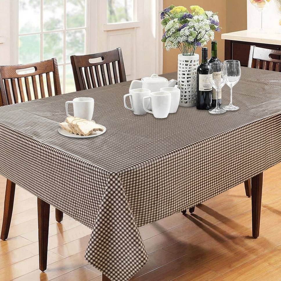     			DPA Collection Printed PVC 6 Seater Rectangle Table Cover ( 198 x 136 ) cm Pack of 1 Brown