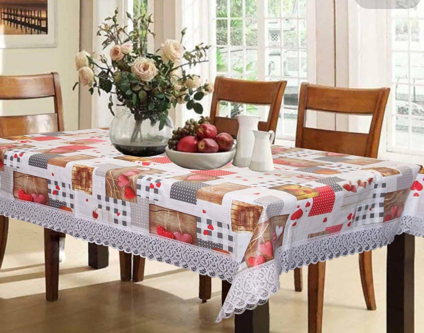     			DPA Collection Printed PVC 6 Seater Rectangle Table Cover ( 228 x 152 ) cm Pack of 1 Multi