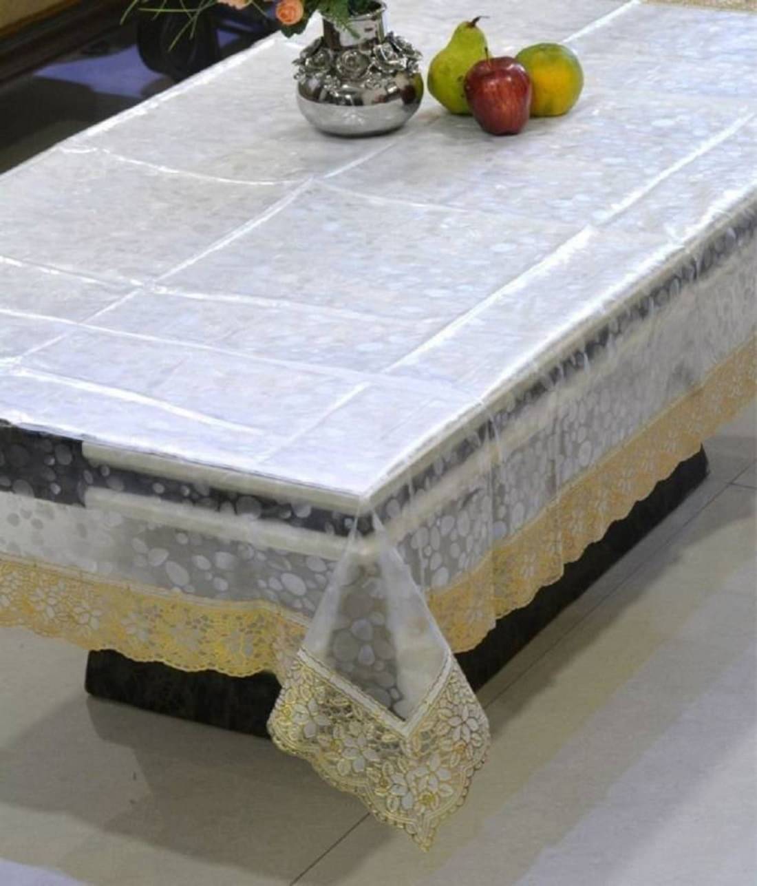 DPA Collection Printed PVC 6 Seater Rectangle Table Cover ( 229 x 152 ) cm Pack of 1 Gold DPA Collection Printed PVC 6 Seater Rectangle Table Cover ( 229 x 152 ) cm Pack of 1 Gold