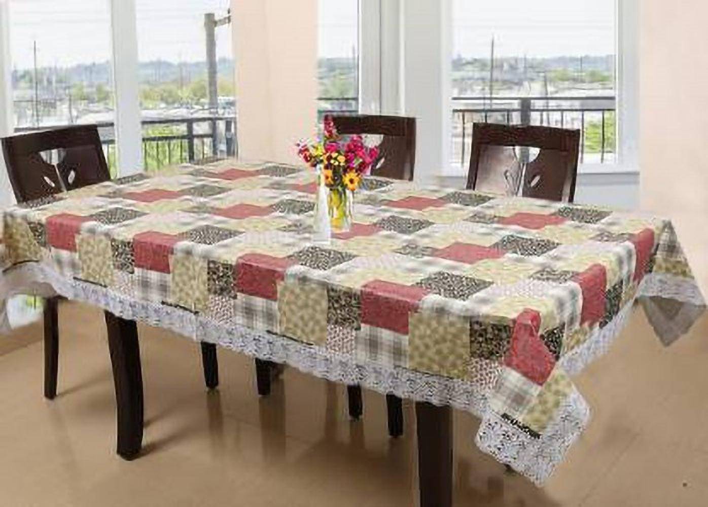 DPA Collection Printed PVC 6 Seater Rectangle Table Cover ( 228 x 152 ) cm Pack of 1 Beige DPA Collection Printed PVC 6 Seater Rectangle Table Cover ( 228 x 152 ) cm Pack of 1 Beige