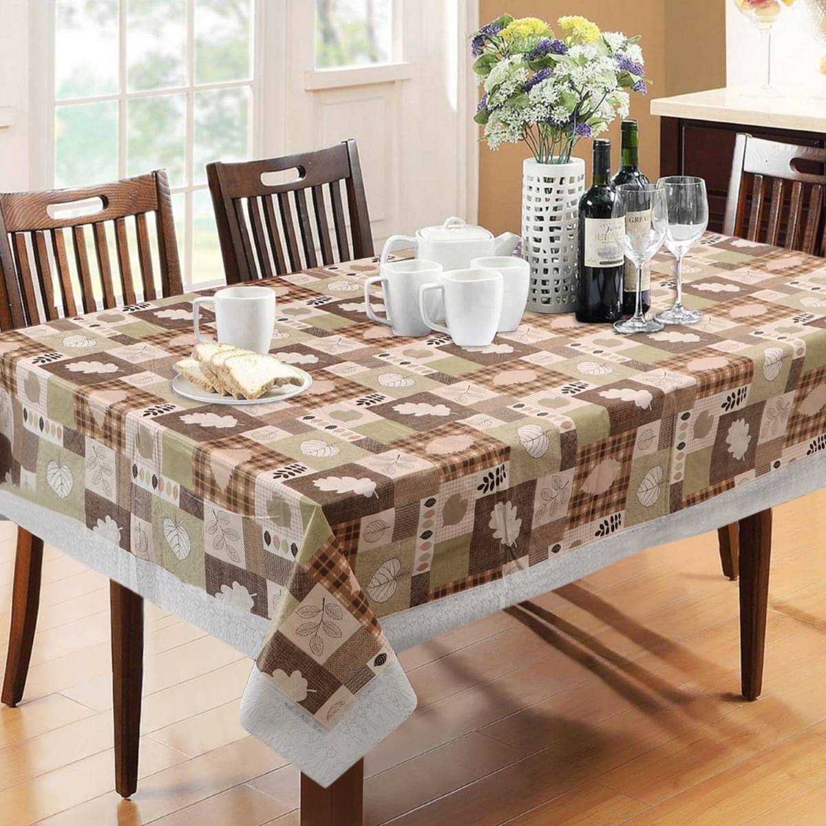     			DPA Collection Printed PVC 6 Seater Rectangle Table Cover ( 229 x 152 ) cm Pack of 1 Multi