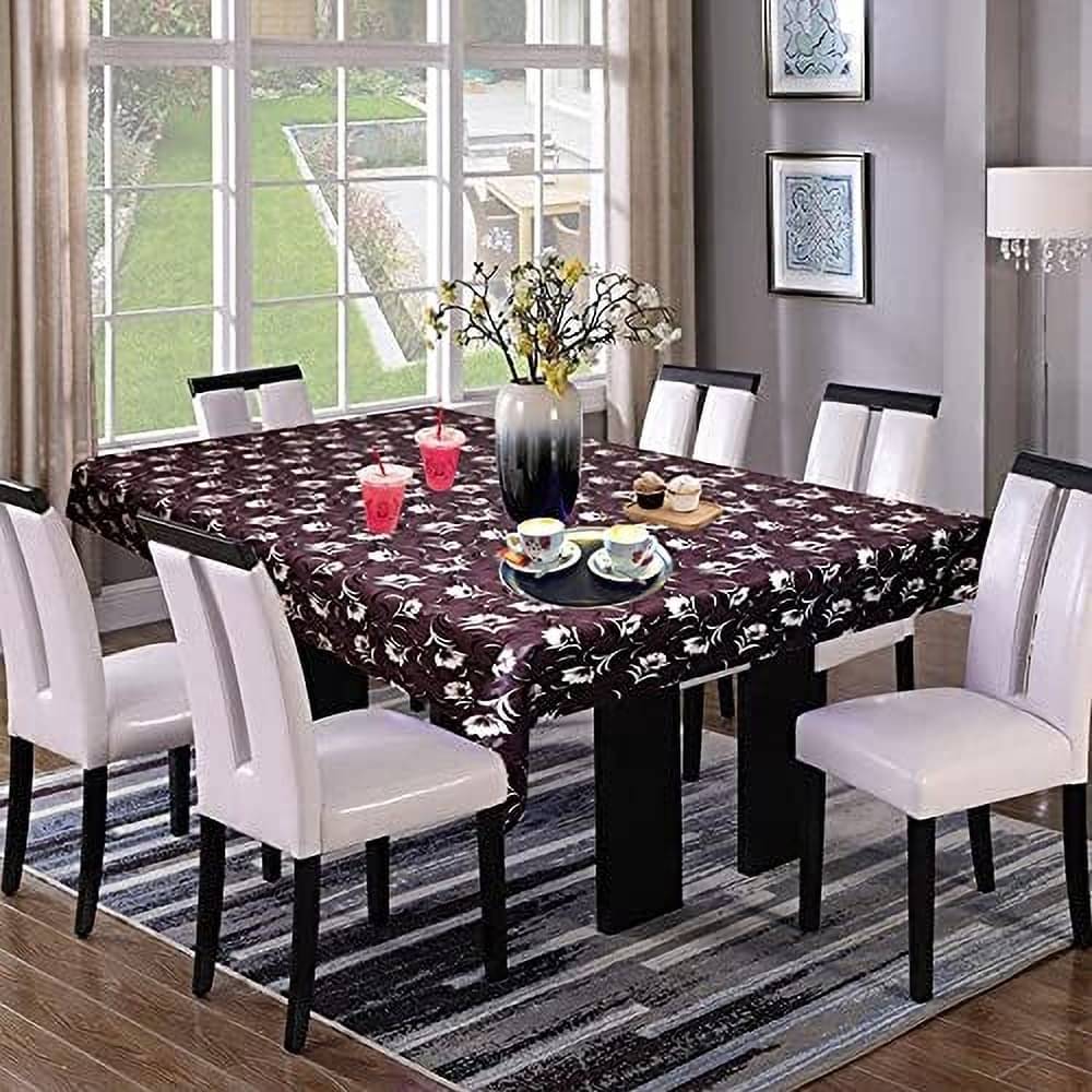     			DPA Collection Printed PVC 6 Seater Rectangle Table Cover ( 198 x 136 ) cm Pack of 1 Brown