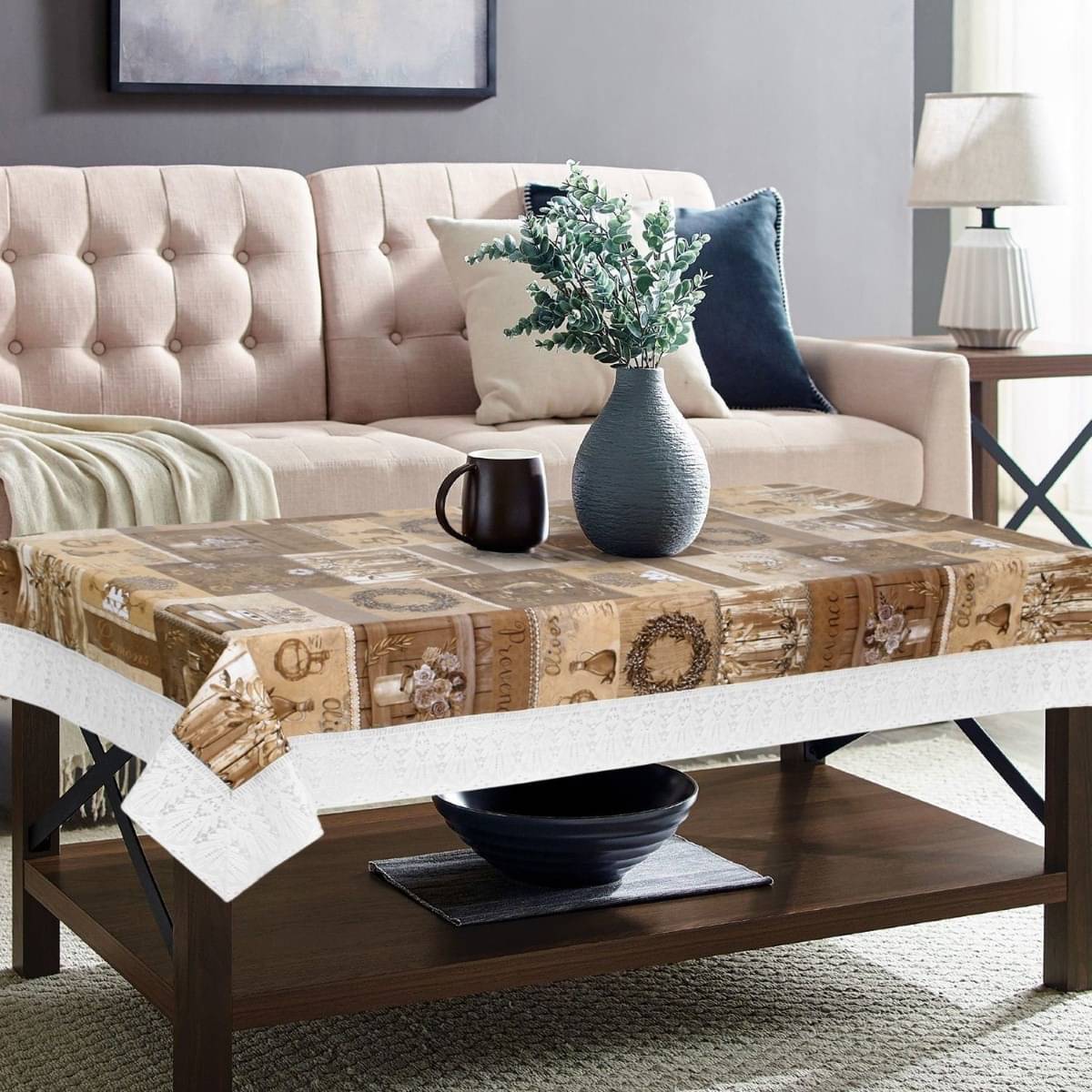 DPA Collection Printed PVC 6 Seater Rectangle Table Cover ( 229 x 152 ) cm Pack of 1 Multi DPA Collection Printed PVC 6 Seater Rectangle Table Cover ( 229 x 152 ) cm Pack of 1 Multi