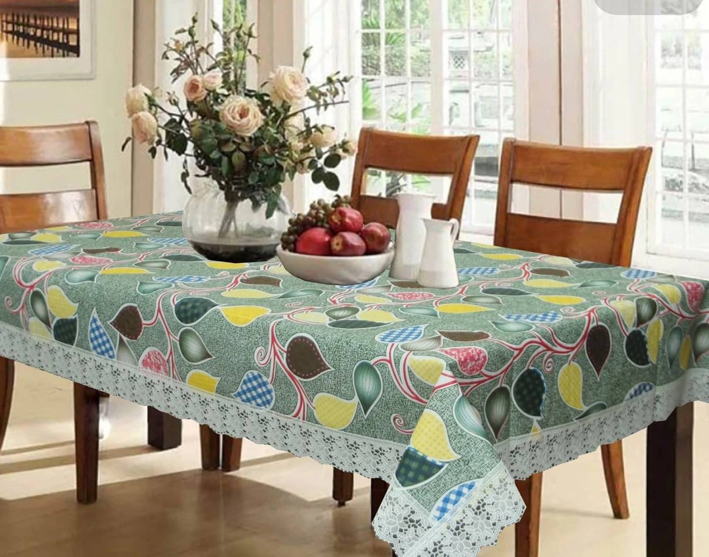 DPA Collection Printed PVC 6 Seater Rectangle Table Cover ( 229 x 152 ) cm Pack of 1 Green DPA Collection Printed PVC 6 Seater Rectangle Table Cover ( 229 x 152 ) cm Pack of 1 Green