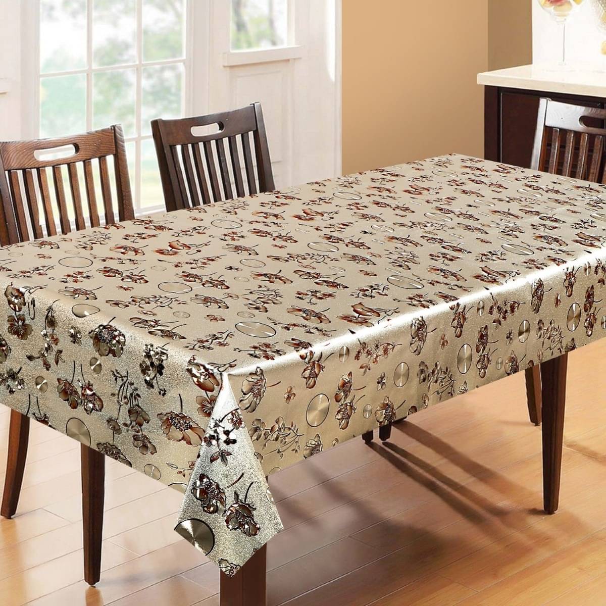     			DPA Collection Printed PVC 6 Seater Rectangle Table Cover ( 198 x 137 ) cm Pack of 1 Multi