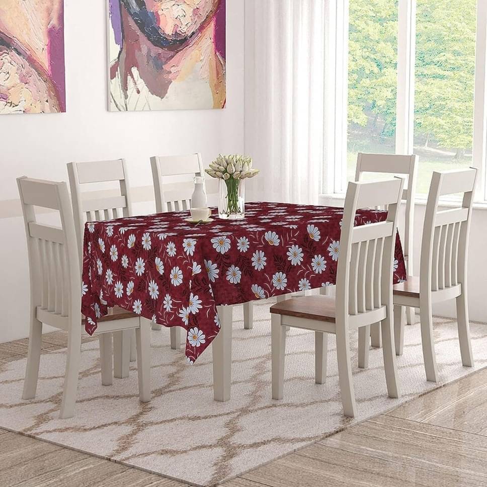 DPA Collection Printed PVC 6 Seater Rectangle Table Cover ( 198 x 136 ) cm Pack of 1 Maroon DPA Collection Printed PVC 6 Seater Rectangle Table Cover ( 198 x 136 ) cm Pack of 1 Maroon