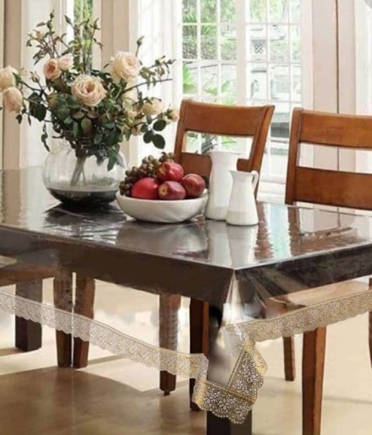 DPA Collection Printed PVC 6 Seater Rectangle Table Cover ( 229 x 152 ) cm Pack of 1 Gold DPA Collection Printed PVC 6 Seater Rectangle Table Cover ( 229 x 152 ) cm Pack of 1 Gold